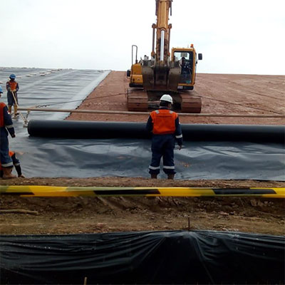 150,000sqm  HDPE Textured Geomembrane for Chevron oil&Gas company in Saudi Arabia